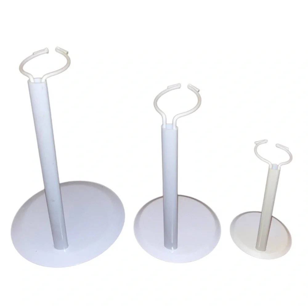 Adjustable Doll Stands Set 3 Pc Vintage Doll Accessories Doll House White